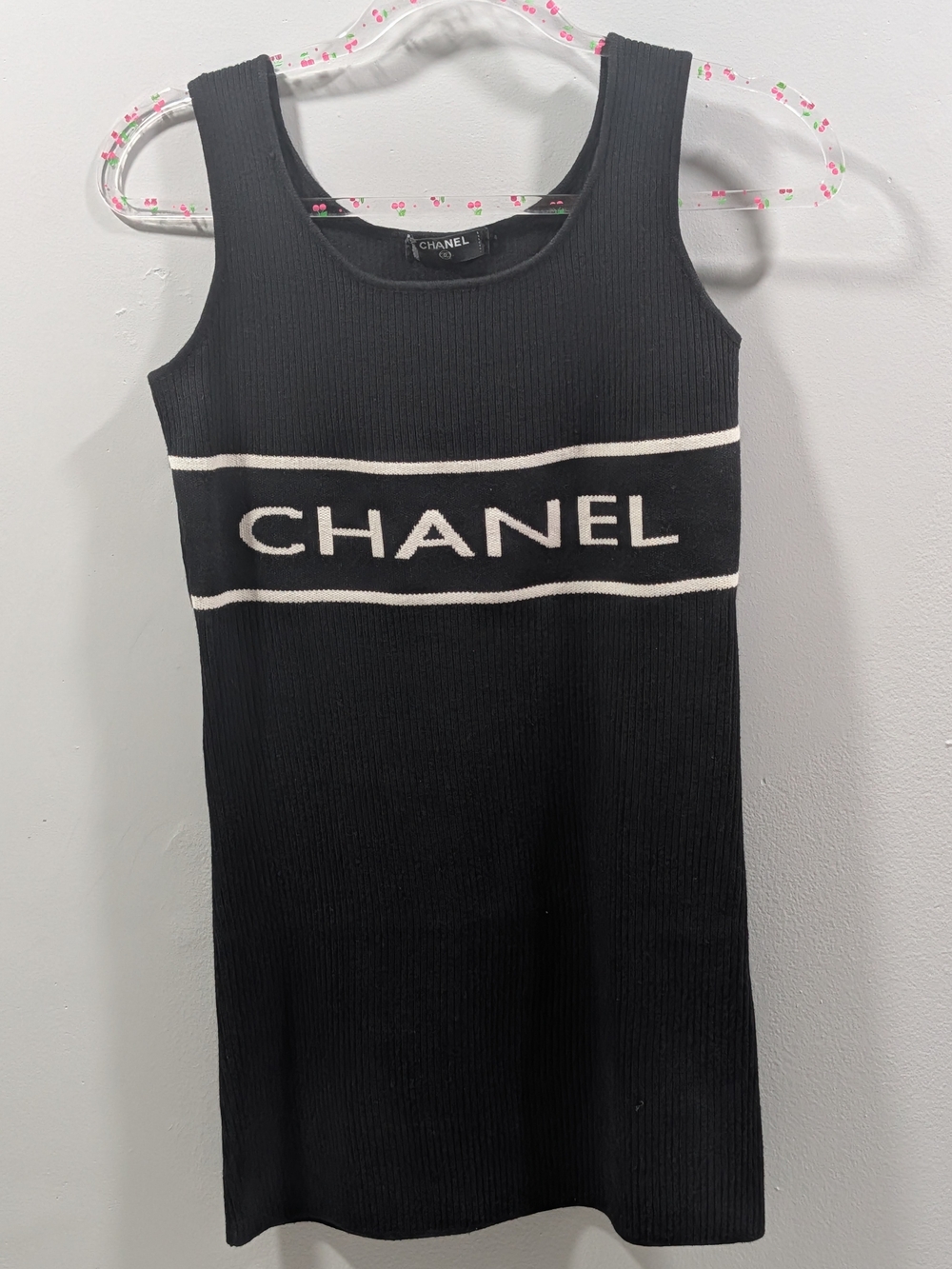 CHANEL Black & White Logo Dress